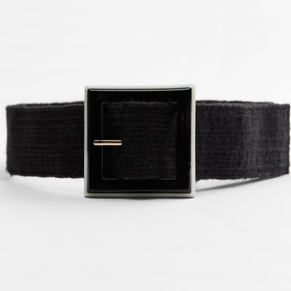Zara Jute Belt Black